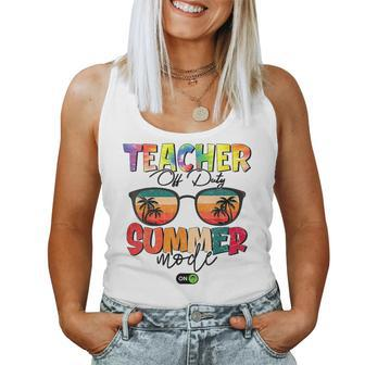 Vintage Tie Dye Teacher Off Duty Last Day Of School Summer Women Tank Top | Mazezy