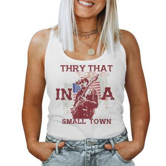 Vintage Try That In My Town American Flag For Women Men Women Tank Top | Mazezy