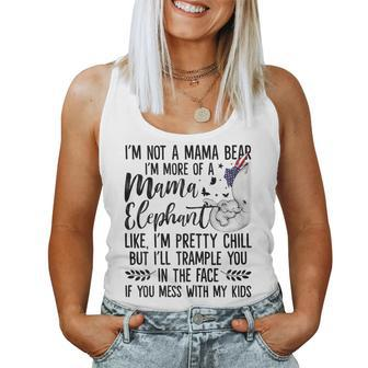 Womens Im Not A Mama Bear Im More Of A Mama Elephant Funny Moms Women Tank Top Basic Casual Daily Weekend Graphic - Thegiftio UK