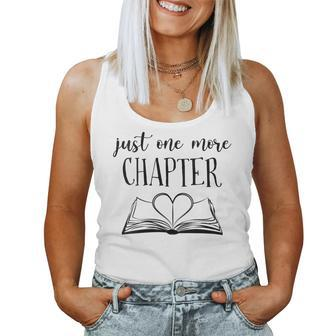 Womens Lovers Reading Book Just One More Chapter Women Tank Top Basic Casual Daily Weekend Graphic - Thegiftio UK