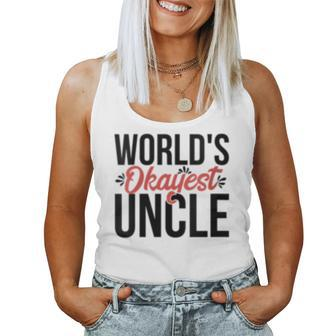 Worlds Okayest Uncle Acy014c Women Tank Top | Mazezy