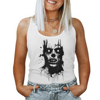 Graphic Women Zombie Gothic Halloween Horror Skull Women Tank Top | Mazezy