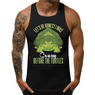 I Was Crazy Before The Turtles - Funny Turtle Gifts For Turtles Lovers Funny Gifts Men Tank Top Graphic | Mazezy