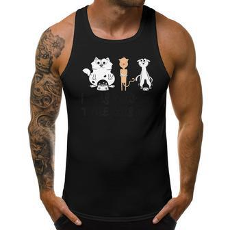 I Was Normal Three Cats Ago Cute Crazy Cat Lady Kitten Men Tank Top Graphic | Mazezy