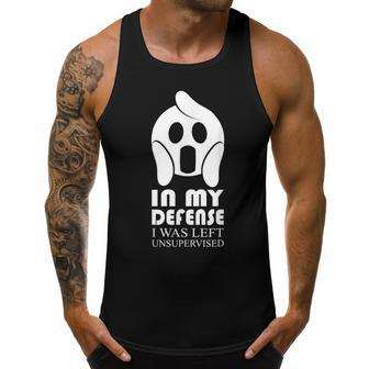 In My Defense I Was Left Unsupervised Men Tank Top Graphic | Mazezy