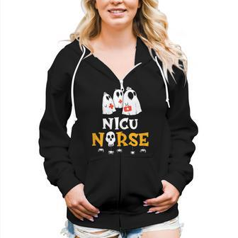 Halloween Nicu Nurse Costume Rn Nursing Ghost Women Zip Hoodie | Mazezy