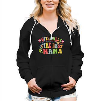 Ofishally The Best Mama Fishing Rod Mommy Women Zip Hoodie Casual Graphic Zip Up Hooded Sweatshirt | Mazezy DE