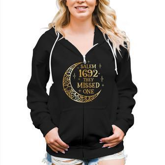 Salem 1692 They Missed One Vintage For Women Zip Hoodie | Mazezy UK