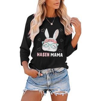 Rabbit Mum Bandana Rabbit Easter Rabbit Mum Gift For Women Women Baseball Tee Raglan Graphic Shirt | Mazezy