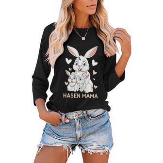 Rabbit Mum Design Cute Bunny Outfit For Girls Gift For Women Women Baseball Tee Raglan Graphic Shirt | Mazezy CA