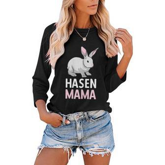 Rabbit Mum Rabbit Mother Pet Long Ear Gift For Womens Gift For Women Women Baseball Tee Raglan Graphic Shirt | Mazezy