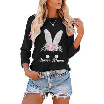 Rabbit Rabbit Mum Rabbit Bunny Lover Gift Gift For Women Women Baseball Tee Raglan Graphic Shirt | Mazezy