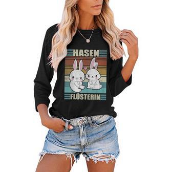 Rabbit Whispering Cute Rabbit Mum Rabbit Gift For Women Women Baseball Tee Raglan Graphic Shirt | Mazezy