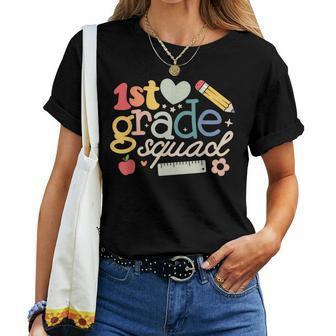 1St First Grade Squad Back To School Teachers Students Women T-shirt | Mazezy