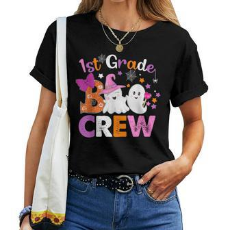 1St Grade Boo Crew First Grade Halloween Costume Teacher Kid Women T-shirt - Monsterry