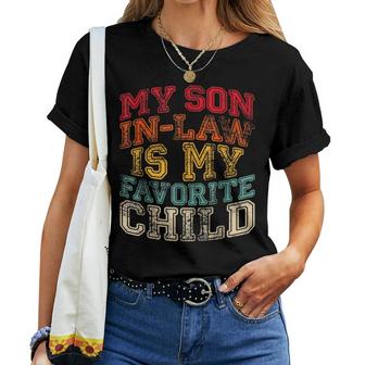 My Soninlaw Is My Favorite Child Family Humor Dad Mom Women T-shirt Casual Daily Crewneck Short Sleeve Graphic Basic Unisex Tee