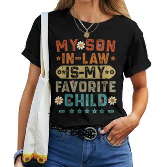 My Soninlaw Is My Favorite Child Funny Mom Vintage Women T-shirt Casual Daily Crewneck Short Sleeve Graphic Basic Unisex Tee
