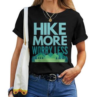 Outdoor Hike More Worry Less Women Wandering  Women T-shirt Casual Daily Crewneck Short Sleeve Graphic Basic Unisex Tee