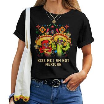 Kiss Me I Am Hot Mexican Funny Women Humor Girls  Women T-shirt Casual Daily Crewneck Short Sleeve Graphic Basic Unisex Tee