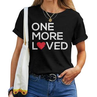 Adoption Awareness  One More Loved For Adoptive Mom Dad Women T-shirt Casual Daily Crewneck Short Sleeve Graphic Basic Unisex Tee