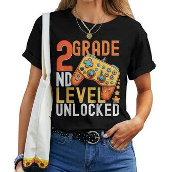 2Nd Grade Level Unlocked Video Game Back To School Boys Women T-shirt - Seseable