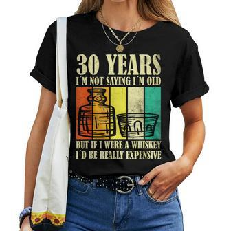 30 Year Old Vintage Bourbon Vintage Whiskey 30Th Birthday  Women T-shirt Casual Daily Crewneck Short Sleeve Graphic Basic Unisex Tee