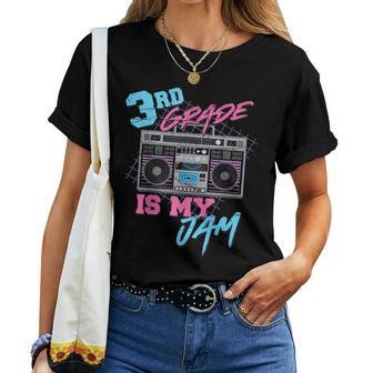 3Rd Grade Is My Jam Vintage 80S Boombox Teacher Student For Teacher Women T-shirt | Mazezy