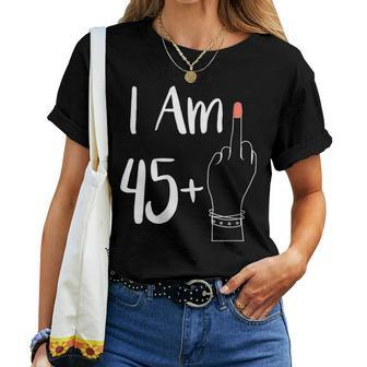 I Am 45 Plus 1 Middle Finger For A 46Th 46 Years Old Women T-shirt - Thegiftio UK