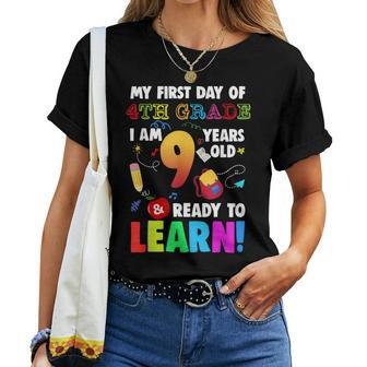 4Th Grade Back To First Day Of School Boys Girl Women T-shirt | Mazezy DE