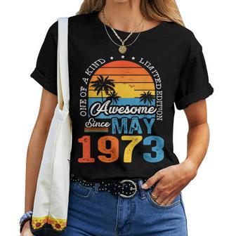 50 Years Old Awesome Since May 1973 50Th Birthday Women T-shirt - Thegiftio UK