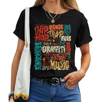 50Th Anniversary Of Hip Hop Graffiti Cassette Vintage Retro Women T-shirt | Seseable CA