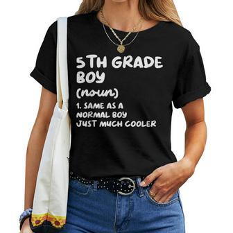 5Th Grade Boy Definition Funny Back To School Student Women T-shirt Short Sleeve Graphic - Monsterry UK