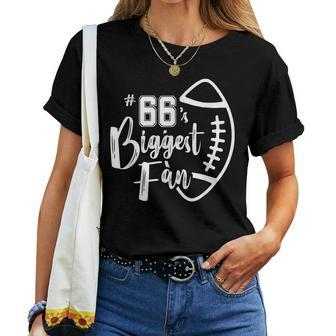 66'S Biggest Fan Football Mom Dad Brother Sister Women T-shirt | Mazezy UK