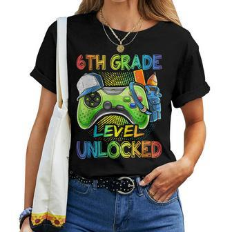 6Th Grade Level Unlocked Video Game Back To School Boys Women T-shirt - Seseable