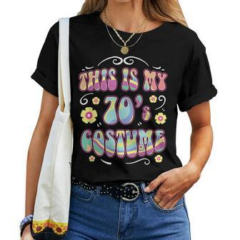 This My 70S Costume Hippie Colorful Flowers Halloween Halloween Women T-shirt | Mazezy AU