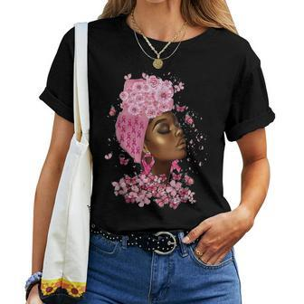 African American Breast Cancer Awareness Black Women T-shirt | Mazezy
