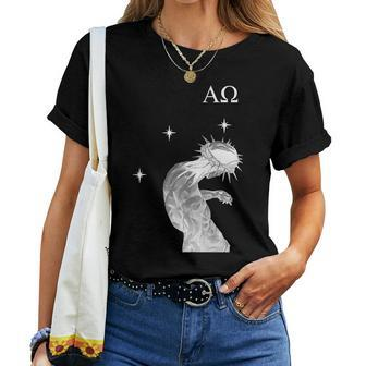 Alpha Omega Jesus Is King Seek Kingdom Jojo King Women T-shirt Crewneck | Mazezy