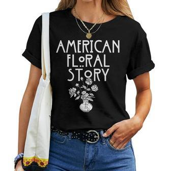 American Floral Story Halloween Florist Horror Parody Halloween Women T-shirt | Mazezy