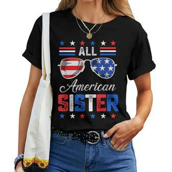 All American Sister 4Th Of July Usa Family Matching Outfit Women T-shirt | Mazezy CA