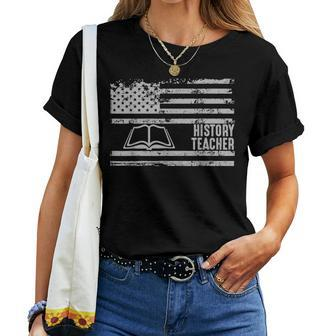 American History Teacher United States Flag Women T-shirt | Mazezy