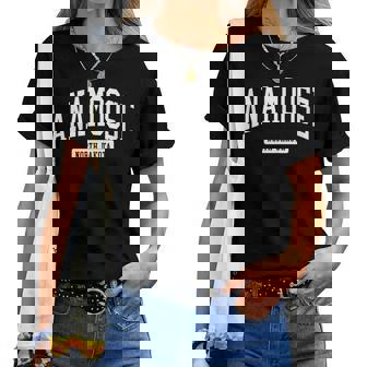 Anamoose North Dakota Nd College University Sports Style Women T-shirt | Mazezy