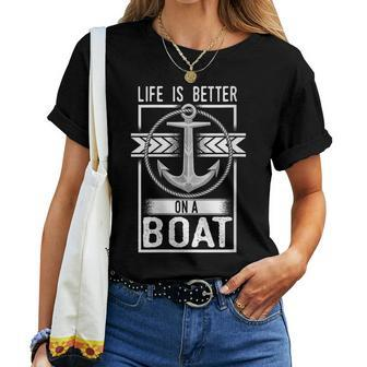 Anchor Sailing Captain Crew Quotes Seamen Women T-shirt | Mazezy