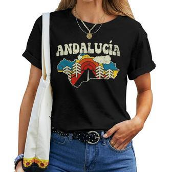 Andalusia Spain Vintage Spanish Community Rainbow Retro 70S Women T-shirt | Mazezy DE