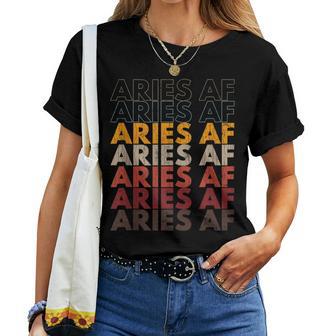 Aries Af Apparel For And Women Zodiac Sign Women T-shirt - Thegiftio UK