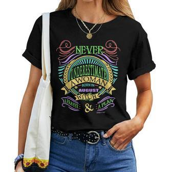 August Birthday Never Underestimate A Woman With A Prayer Women T-shirt - Seseable