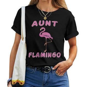 Aunt Bird Flamingo - Family Matching Bird Pink Women T-shirt | Mazezy