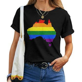 Australia Rainbow Gay Pride Colors Equality Gay Australia Women T-shirt | Mazezy
