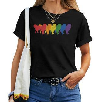 Australian Shepherd Dog Gay Pride Lgbtq Supporter Rainbow Women T-shirt | Mazezy