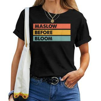 Autism Awareness Sped Teacher Maslow Before Bloom Women T-shirt Short Sleeve Graphic - Monsterry UK