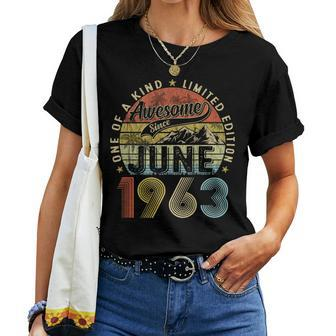 Awesome Since June 1963 Vintage Men 60Th Birthday Women T-shirt | Mazezy